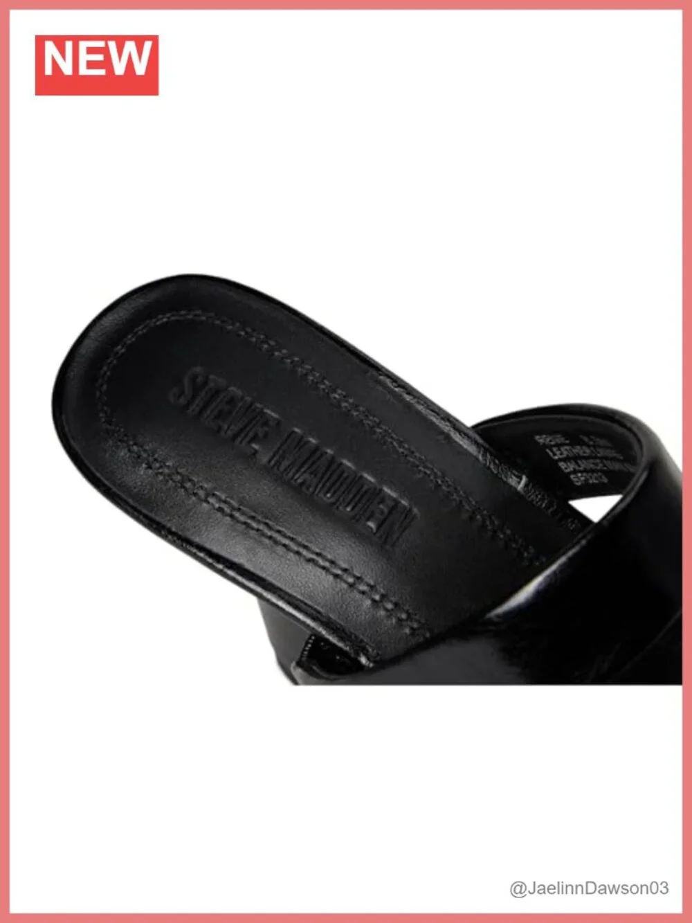 Black Heeled Sandals Slide Block Heel Dressy Party Shoes